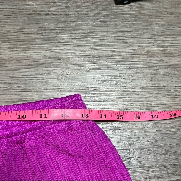 Mauve Womens Flare Wide Leg Beach Pants Knit Elastic Waist “L” on Aglet Size S/M - Picture 3 of 6